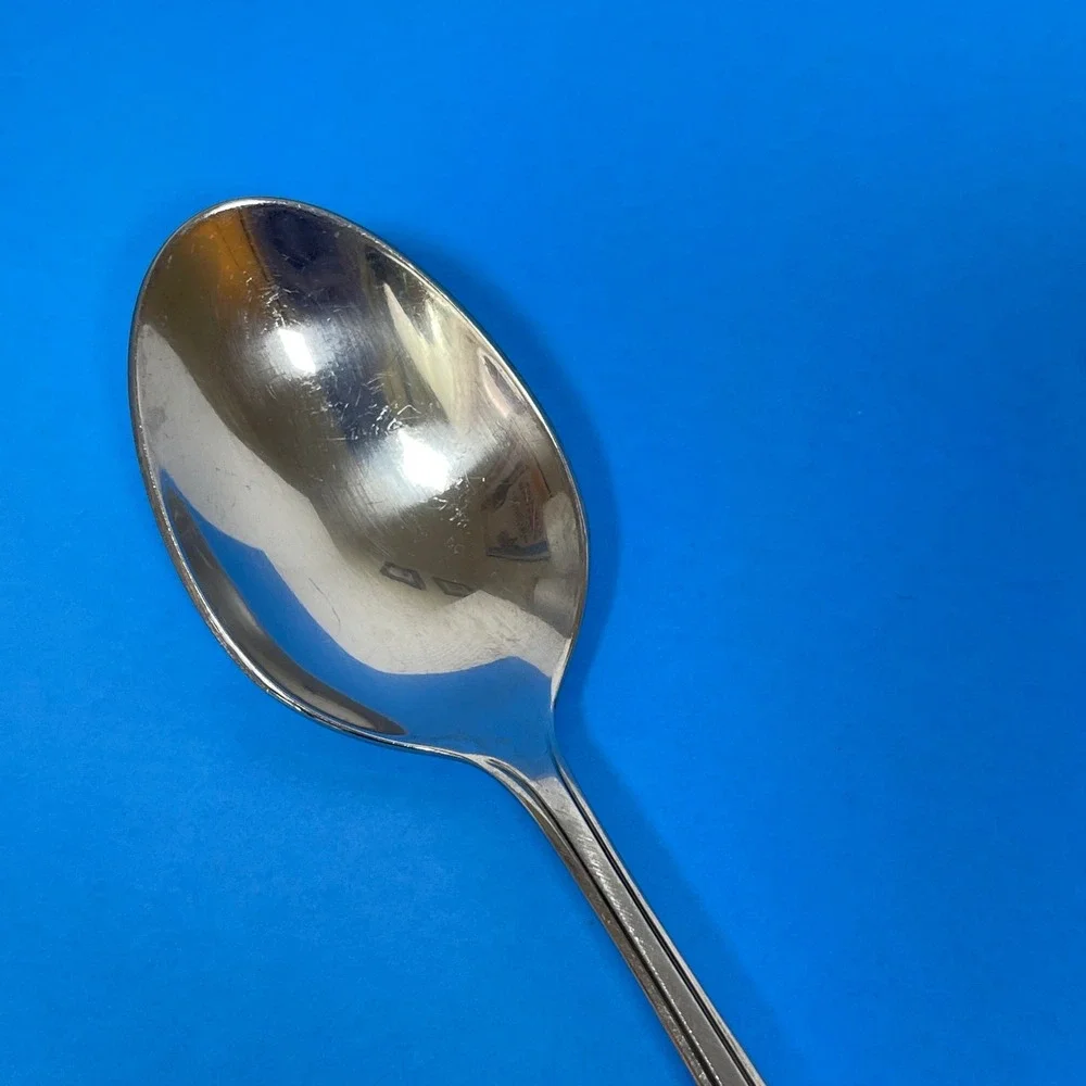 Vintage Oneida Summer Mist Autumn Goow Stainless Spoon Silver Scalloped Handle